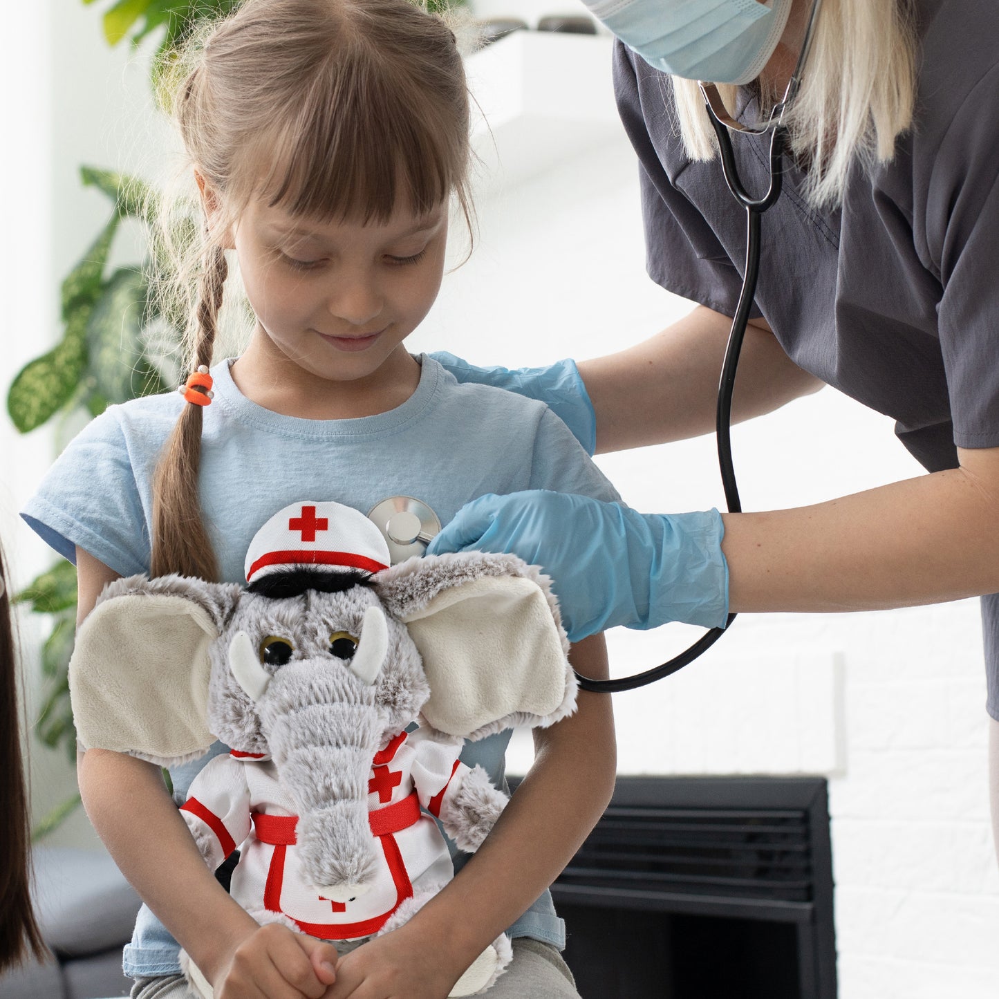 SUPER-SOFT PLUSH - SITTING ELEPHANT NURSE
