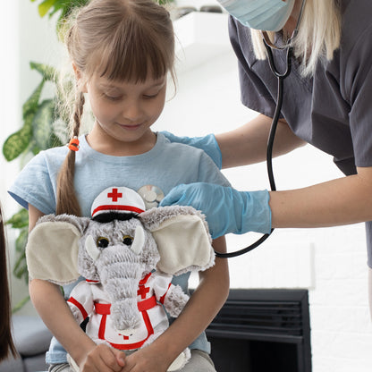 SUPER-SOFT PLUSH - SITTING ELEPHANT NURSE