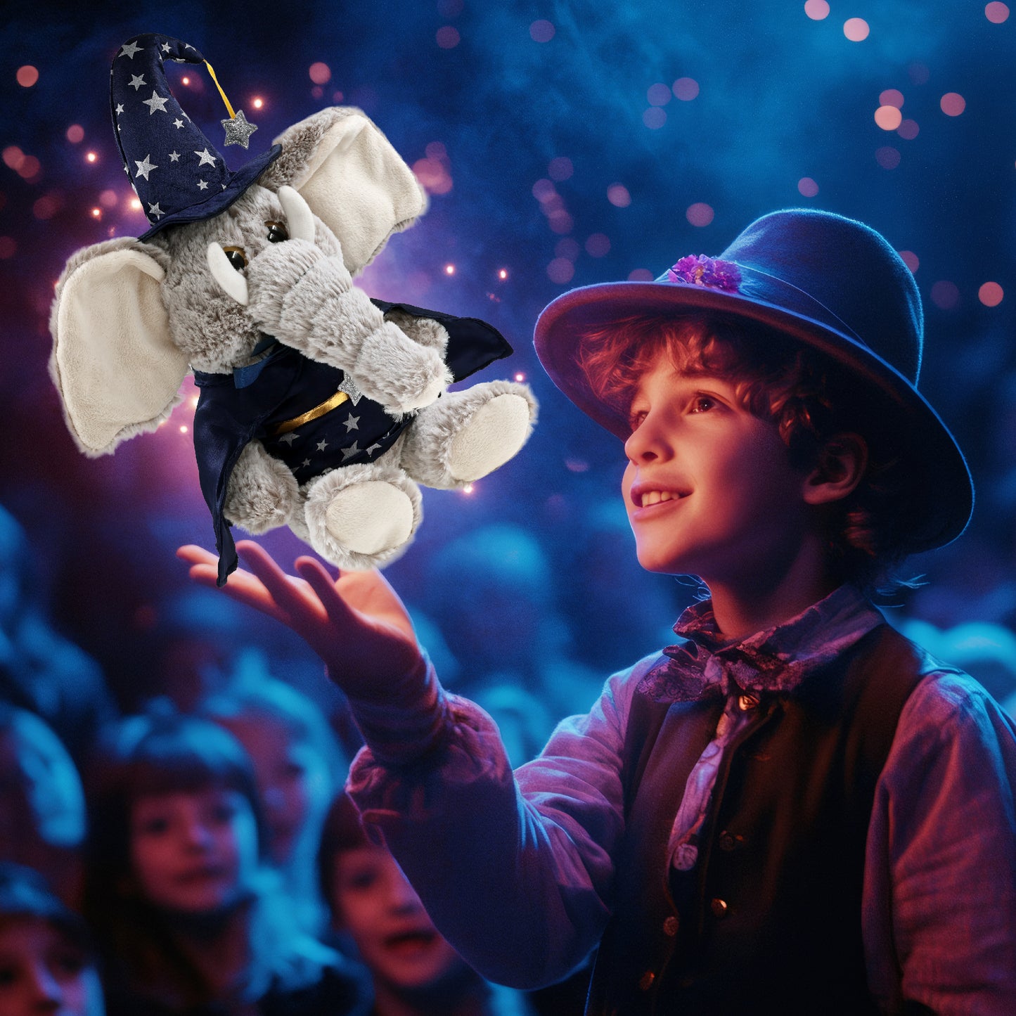 SUPER-SOFT PLUSH - SITTING ELEPHANT WIZARD