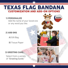 SUPER-SOFT PLUSH - SITTING GIRAFFE WITH TEXAS FLAG BANDANA