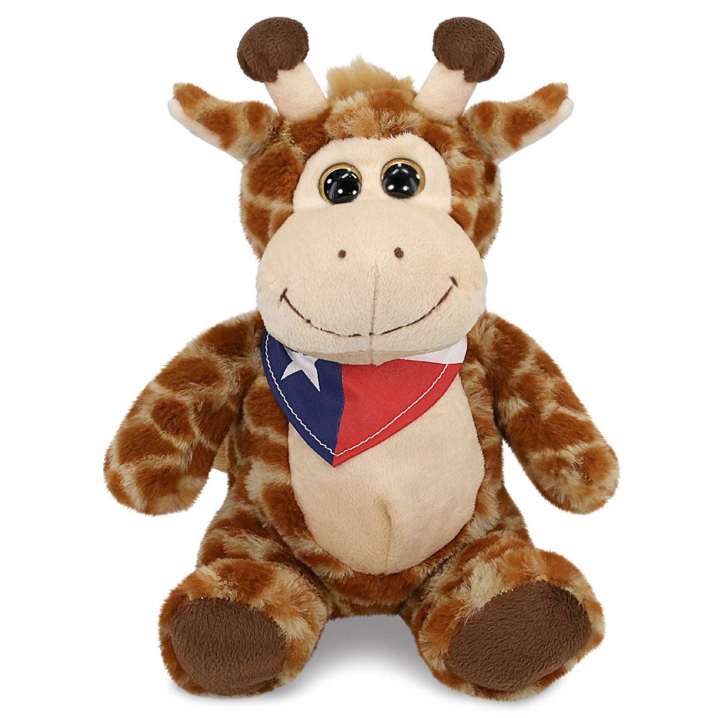 SUPER-SOFT PLUSH - SITTING GIRAFFE WITH TEXAS FLAG BANDANA