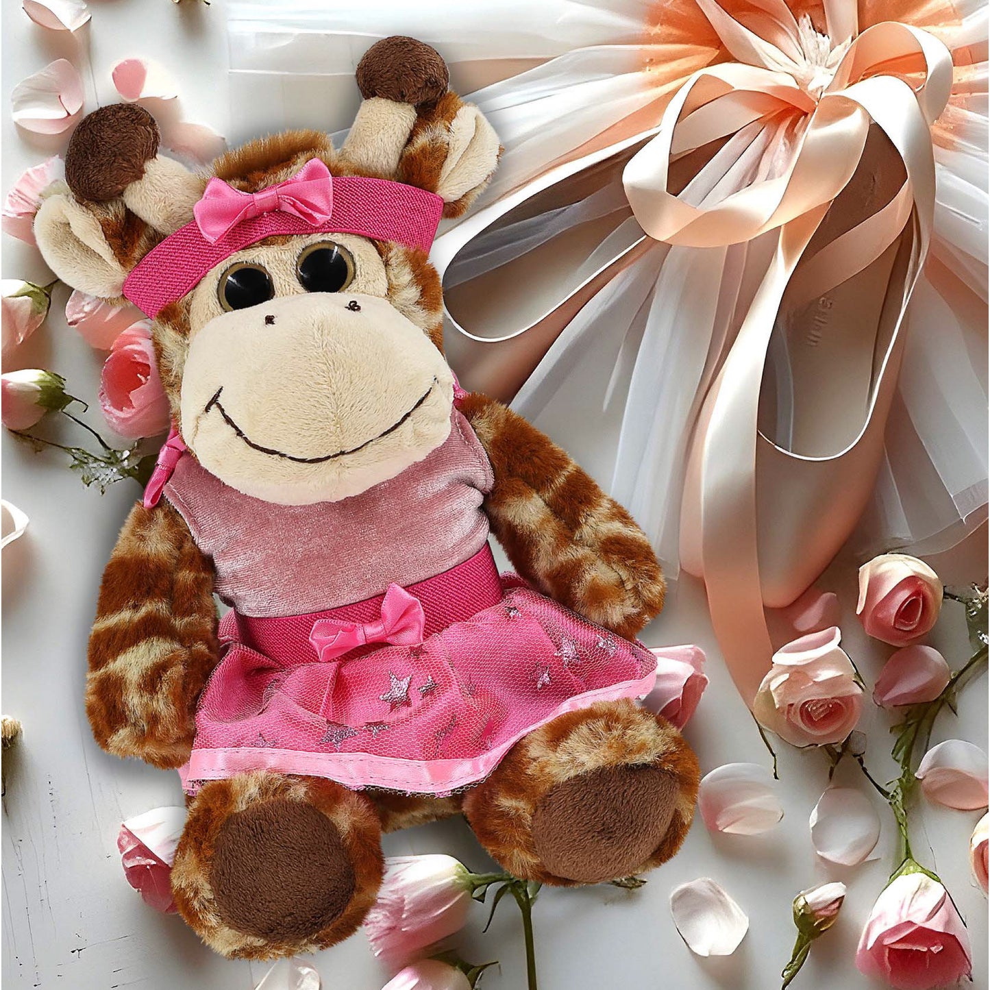 SUPER-SOFT PLUSH - SITTING GIRAFFE BALLERINA