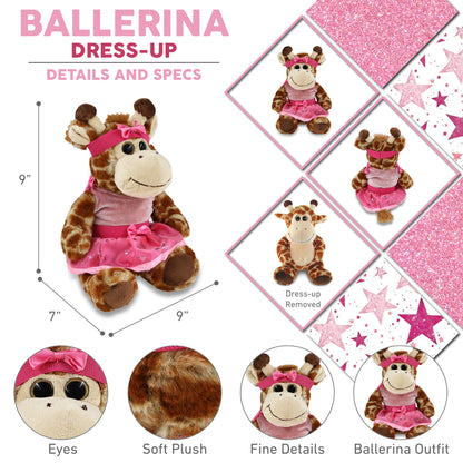 SUPER-SOFT PLUSH - SITTING GIRAFFE BALLERINA