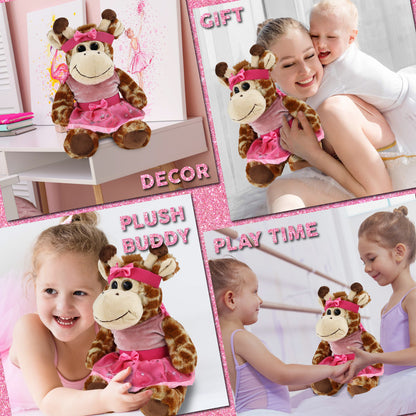 SUPER-SOFT PLUSH - SITTING GIRAFFE BALLERINA