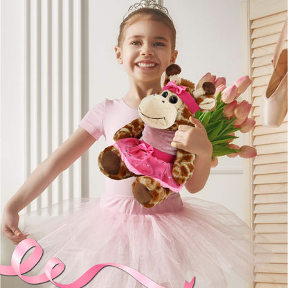 SUPER-SOFT PLUSH - SITTING GIRAFFE BALLERINA
