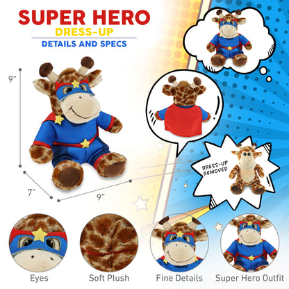 SUPER-SOFT PLUSH - SITTING GIRAFFE SUPER HERO