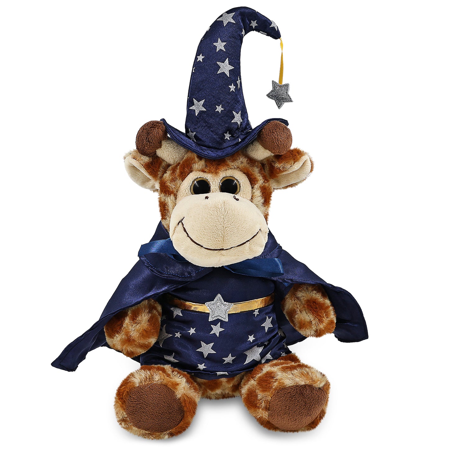SUPER-SOFT PLUSH - SITTING GIRAFFE WITH WIZARD DRESS UP