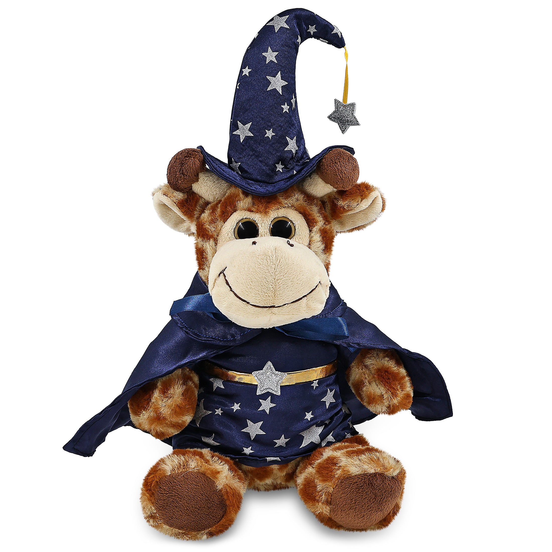 SUPER-SOFT PLUSH - SITTING GIRAFFE WITH WIZARD DRESS UP