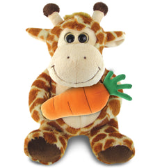 DolliBu Happy Easter Soft Plush Sitting Giraffe with Carrot Plush - 9 Inches