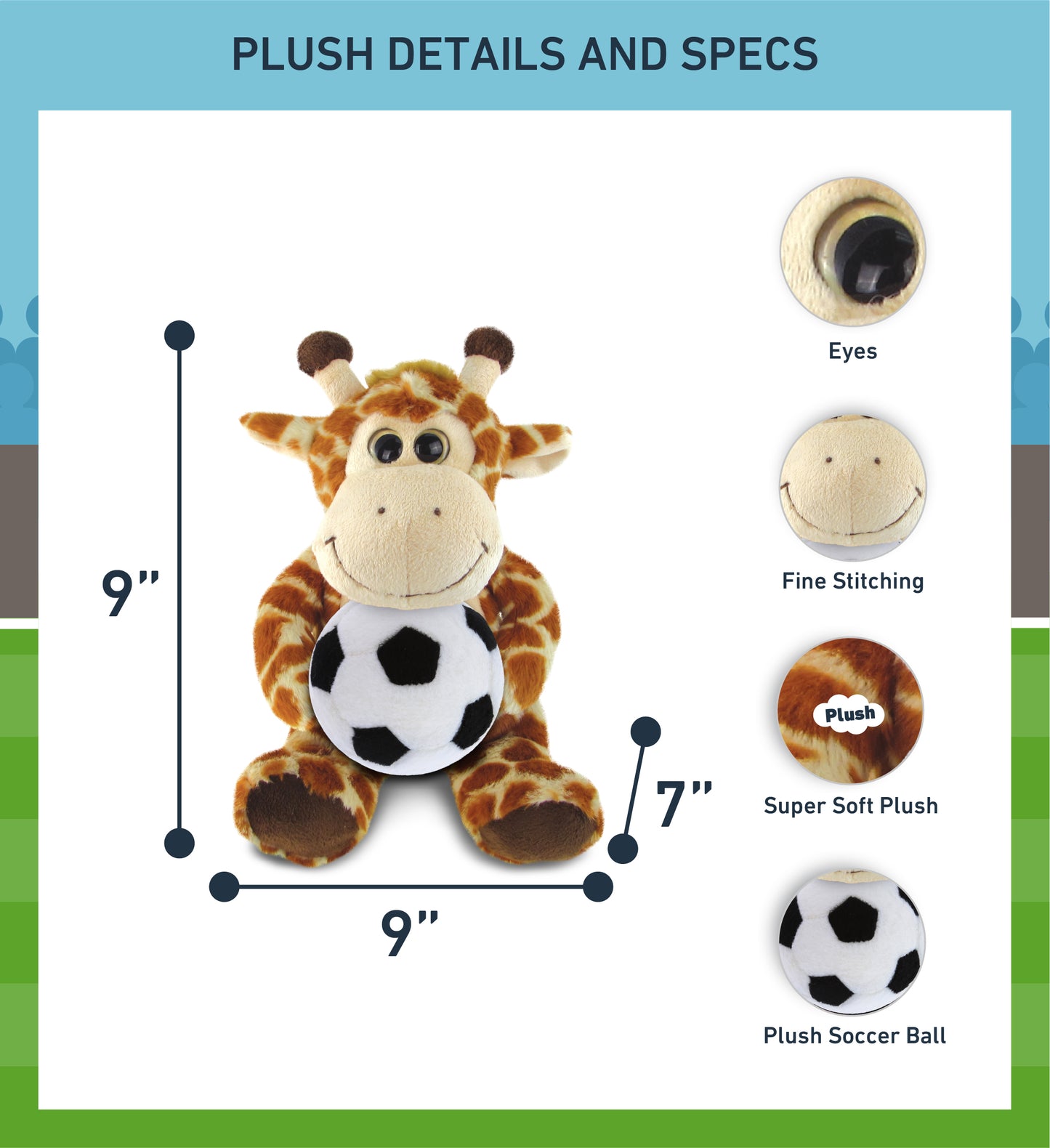 SUPER-SOFT PLUSH - SITTING GIRAFFE