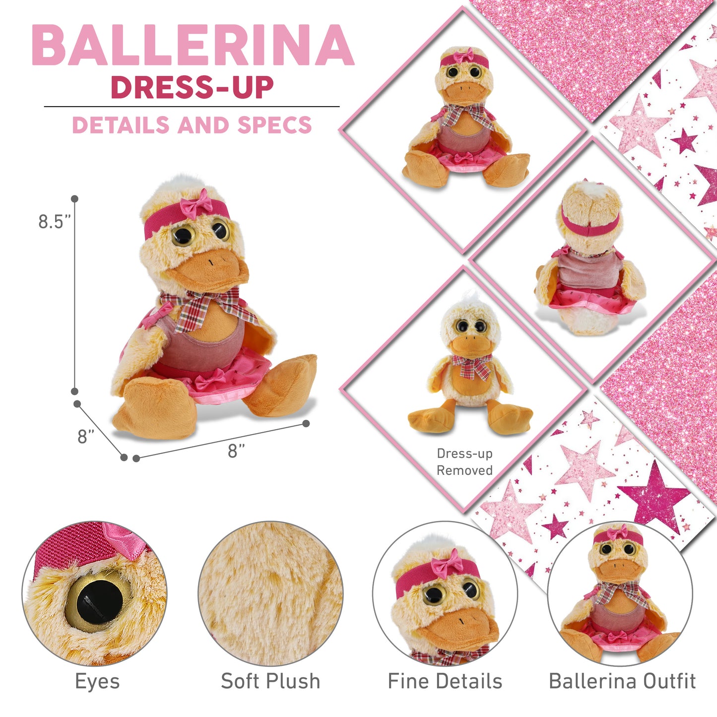 SUPER-SOFT PLUSH - SITTING DUCK BALLERINA
