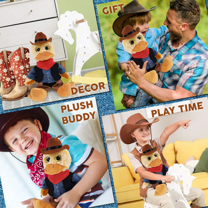 SUPER-SOFT PLUSH - SITTING DUCK COWBOY DRESS UP