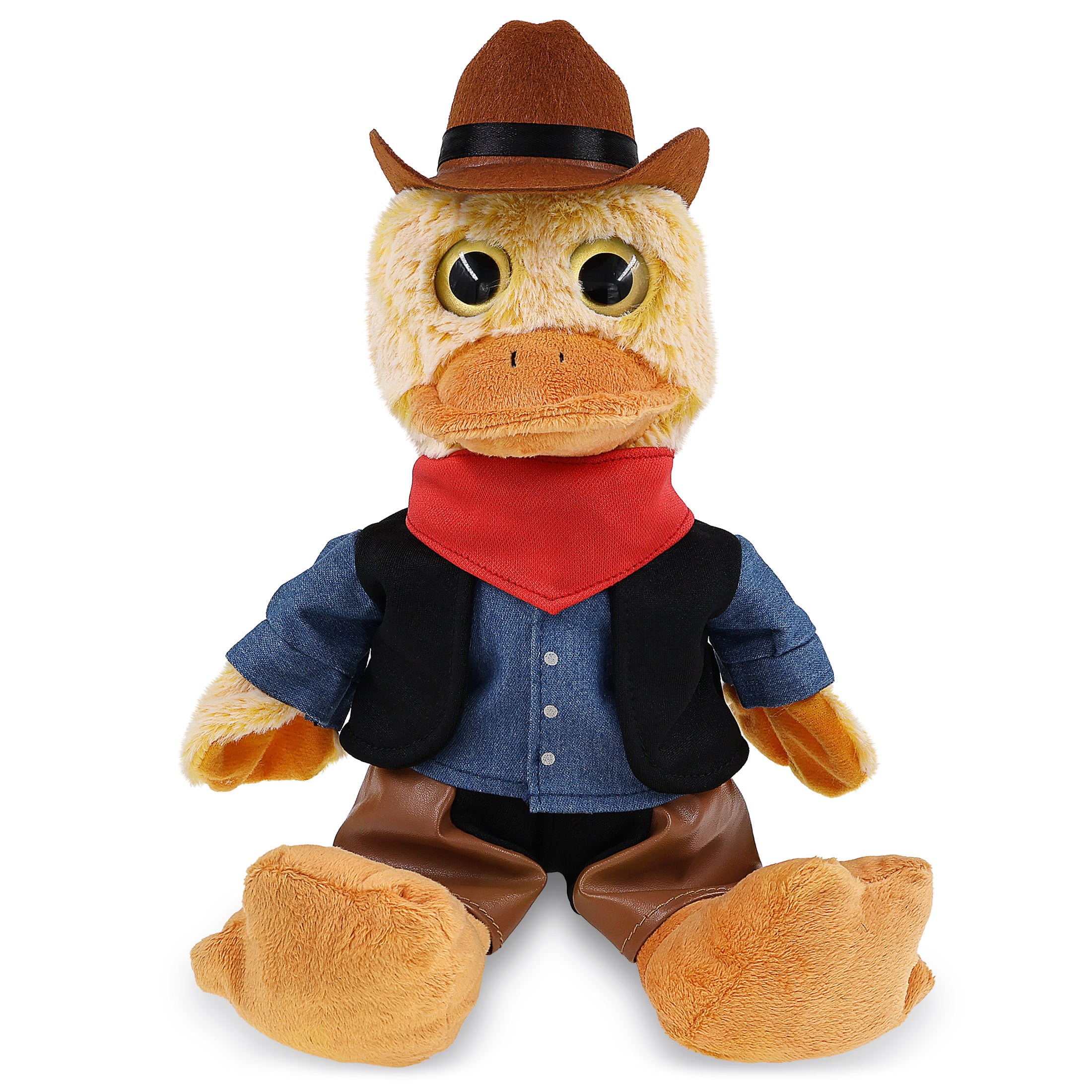SUPER-SOFT PLUSH - SITTING DUCK COWBOY DRESS UP