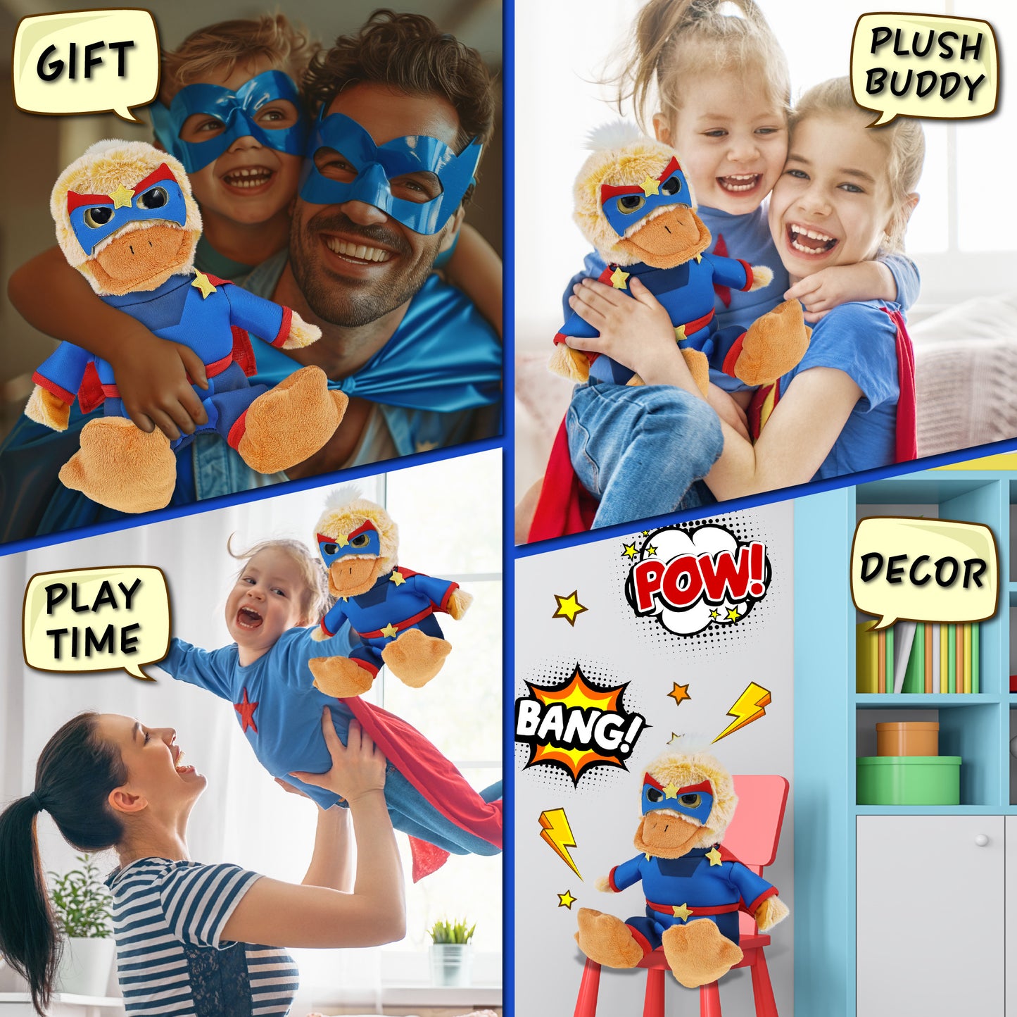SUPER-SOFT PLUSH - SITTING DUCK SUPER HERO