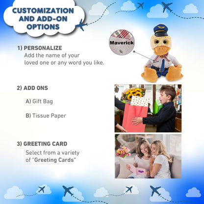 SUPER-SOFT PLUSH - SITTING DUCK WITH PILOT DRESS UP