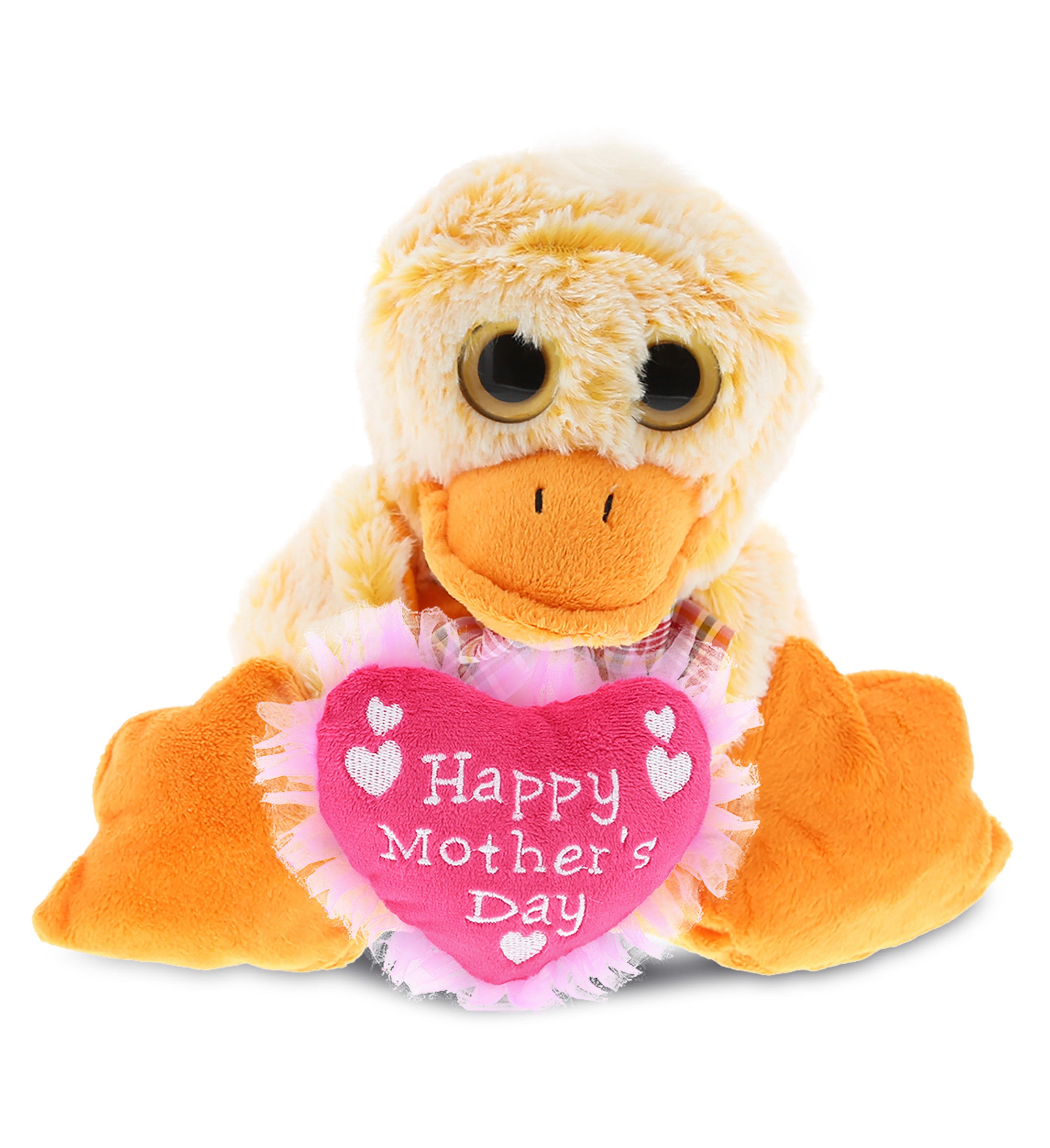 PLUSH MOTHERS DAY HEART - SUPER-SOFT PLUSH - SITTING DUCK