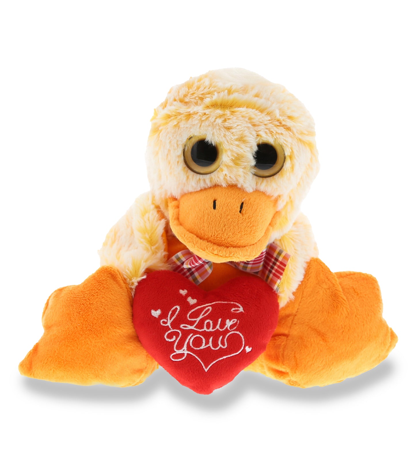 PLUSH I LOVE YOU RED HEART - SUPER-SOFT PLUSH - SITTING DUCK