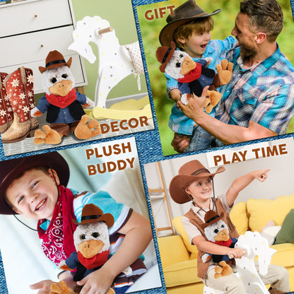 SUPER-SOFT PLUSH - SITTING ROOSTER COWBOY DRESS UP