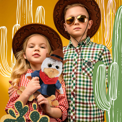 SUPER-SOFT PLUSH - SITTING ROOSTER COWBOY DRESS UP