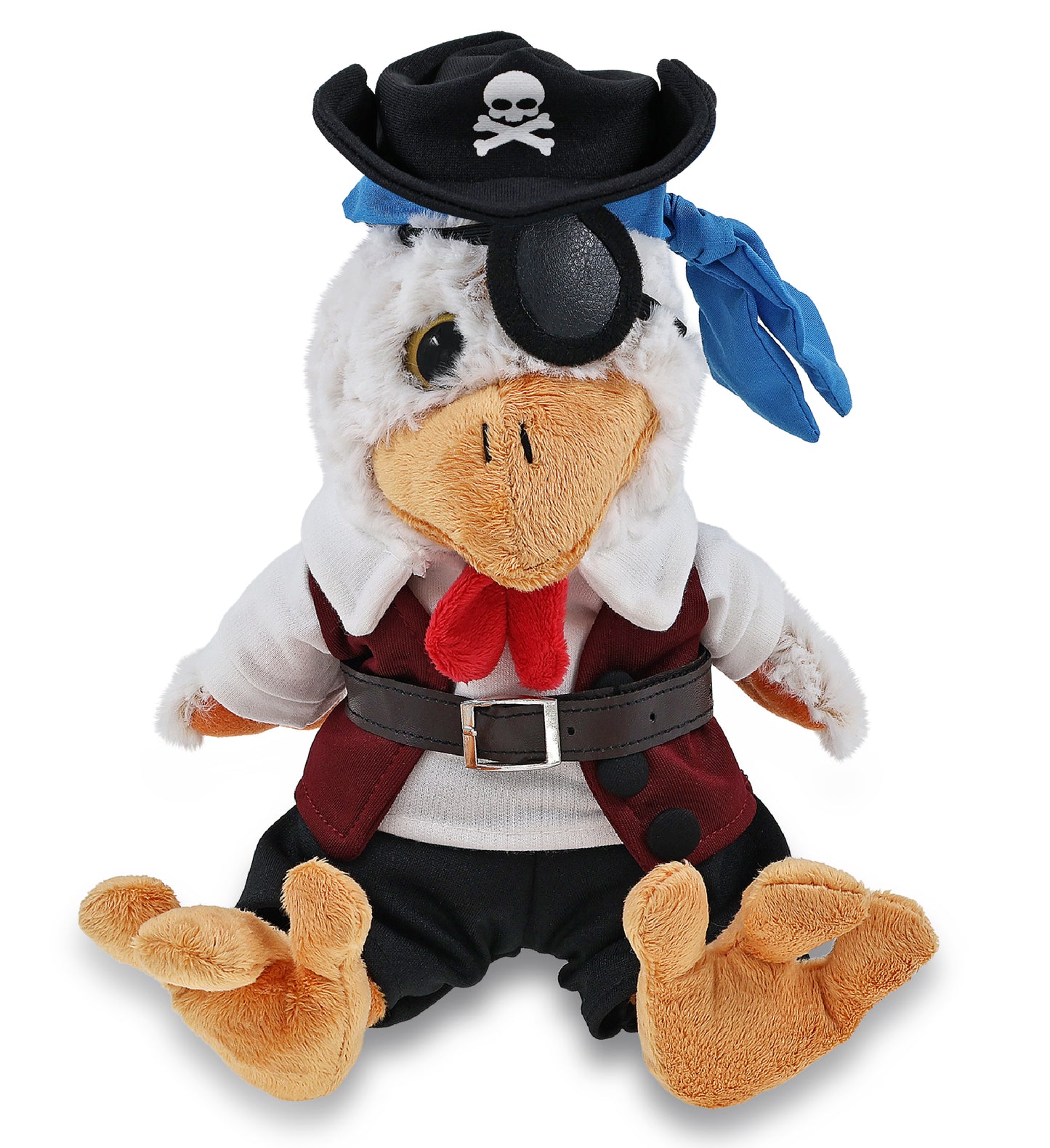 SUPER-SOFT PLUSH - SITTING ROOSTER PIRATE DRESS UP
