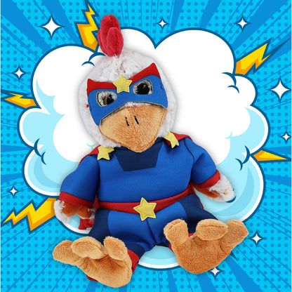 SUPER-SOFT PLUSH - SITTING ROOSTER SUPER HERO