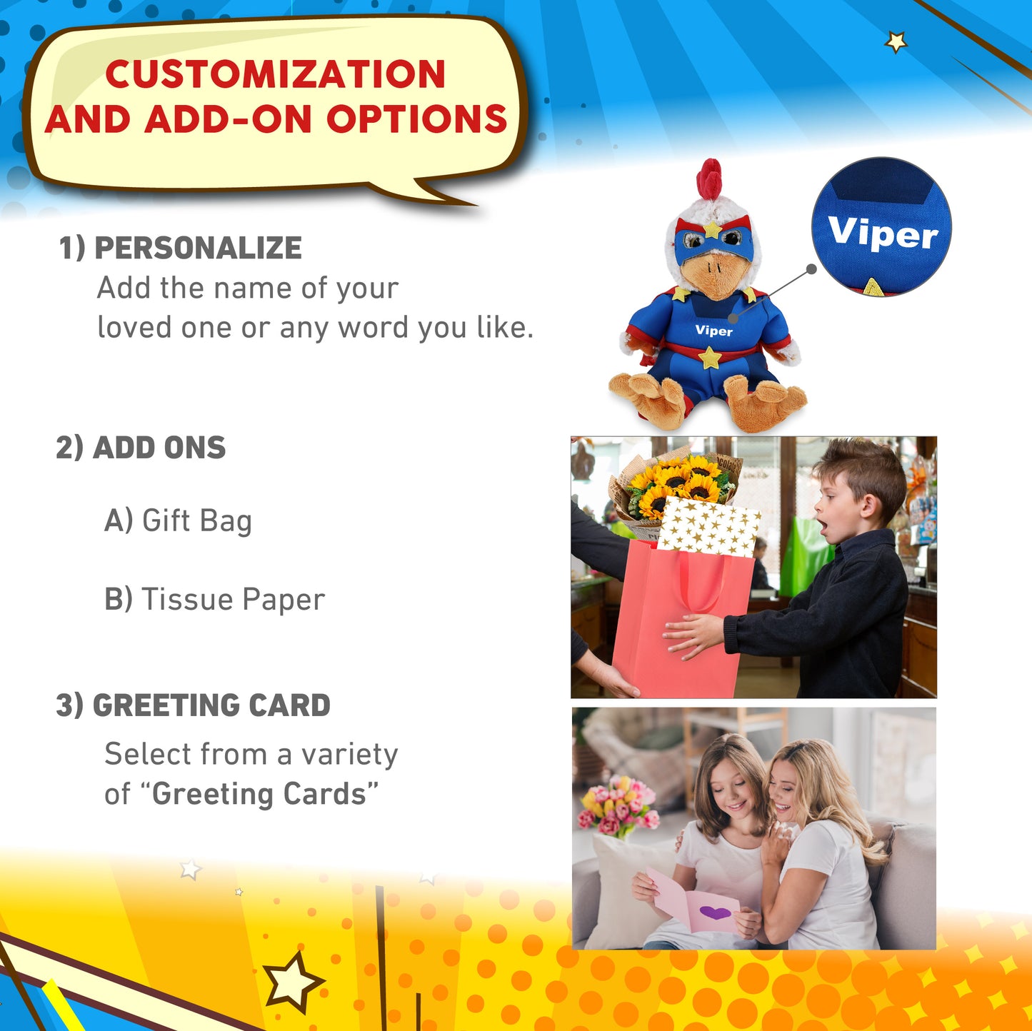 SUPER-SOFT PLUSH - SITTING ROOSTER SUPER HERO