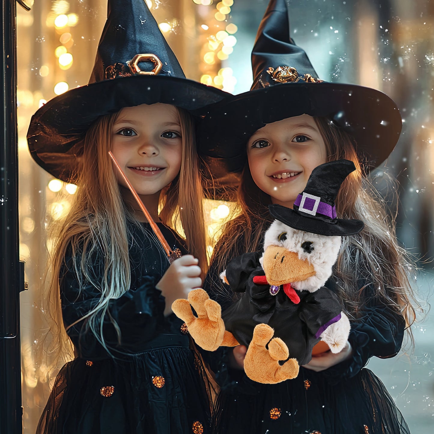 SUPER-SOFT PLUSH - SITTING ROOSTER WITCH