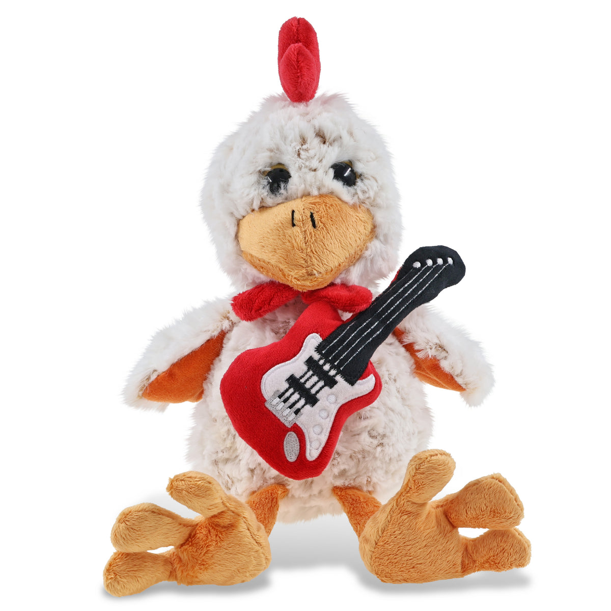SUPER-SOFT PLUSH - SITTING ROOSTER WITH GUITAR ADD ON