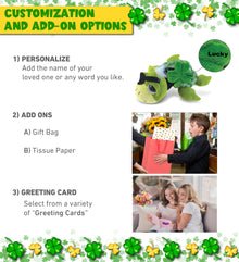 DolliBu Green Pirate Turtle Stuffed Animal with Green Plush Shamrock, 10.5 Inch