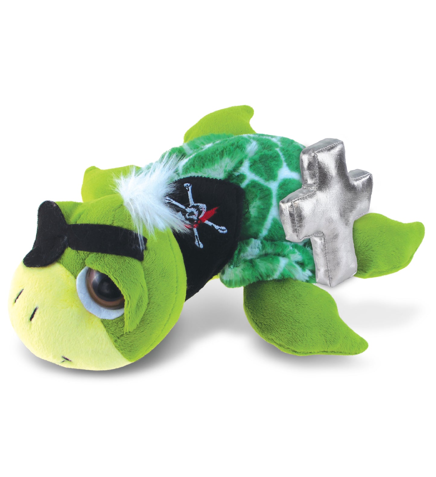 PLUSH CROSS - SUPER-SOFT PLUSH - GREEN PIRATE SEA TURTLE