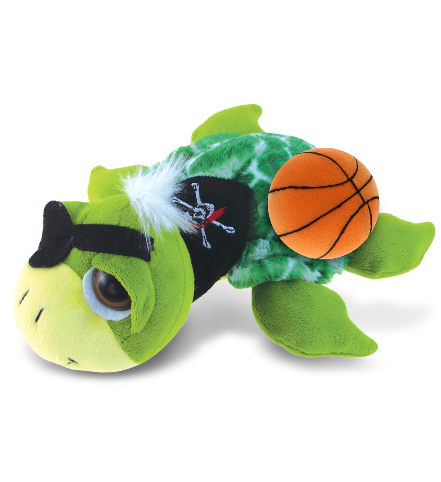 PLUSH BASKETBALL - SUPER-SOFT PLUSH - GREEN PIRATE SEA TURTLE