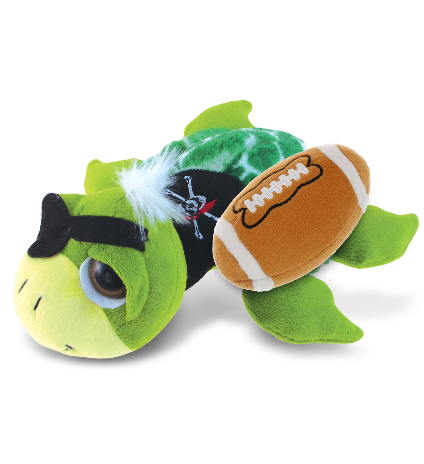 PLUSH FOOTBALL - SUPER-SOFT PLUSH - GREEN PIRATE SEA TURTLE
