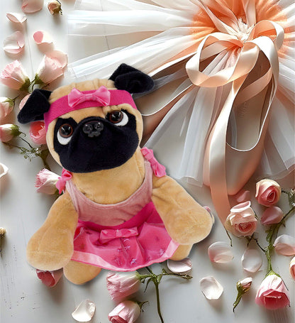 PLUSH - PUG DOG 8" Ballerina