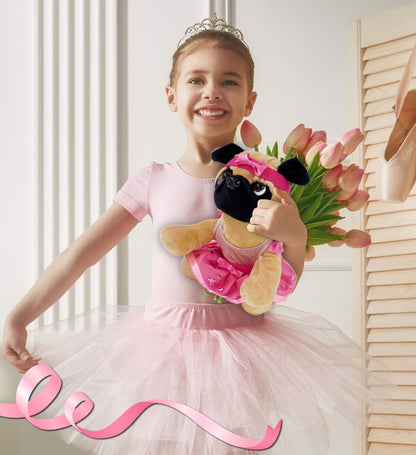 PLUSH - PUG DOG 8" Ballerina