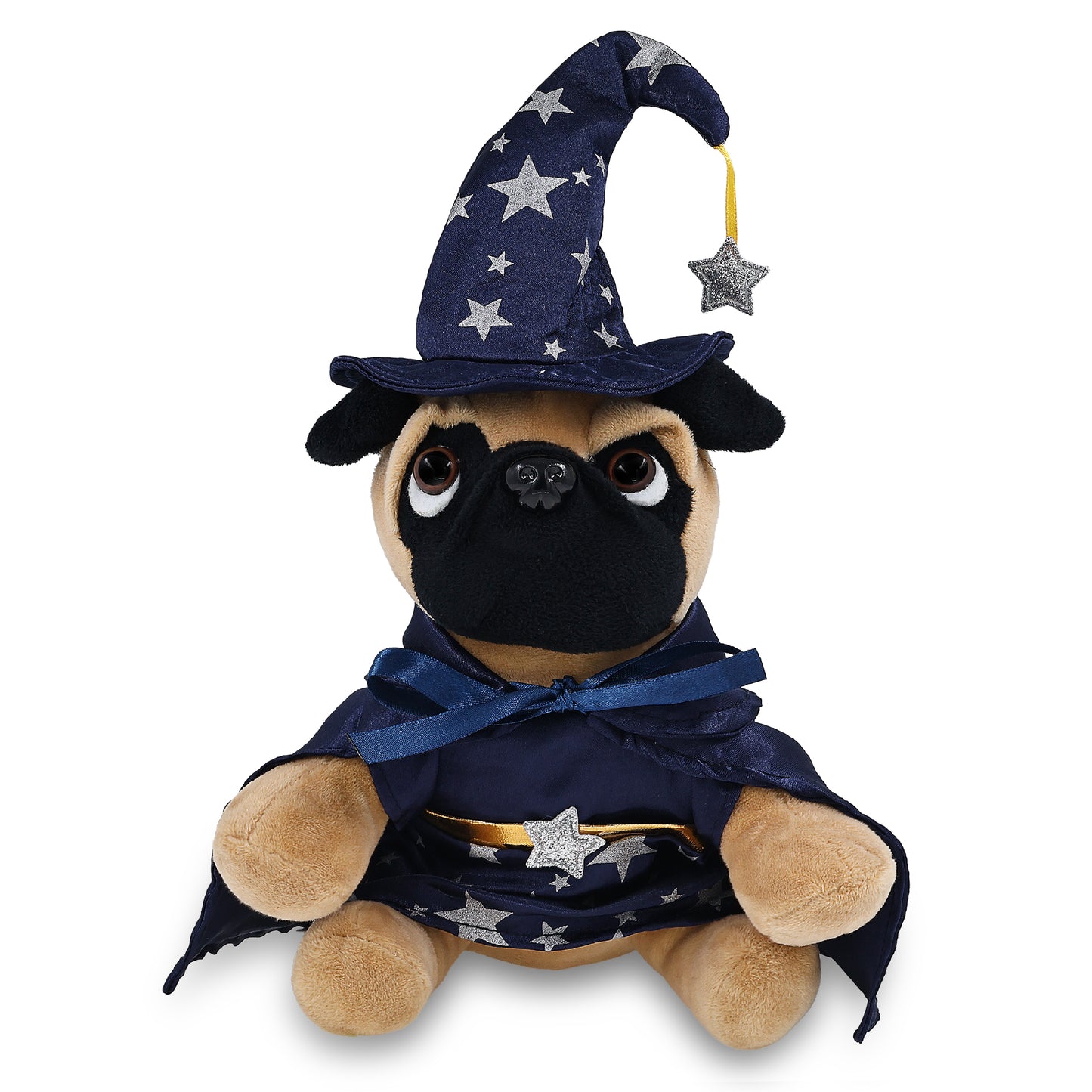 PLUSH - PUG DOG 8" WITH WIZARD DRESS UP