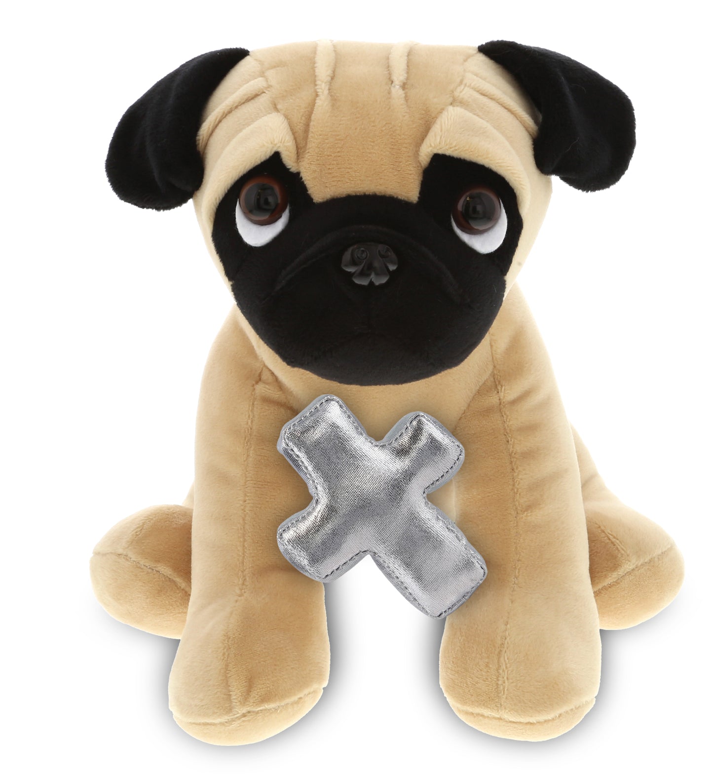 PLUSH CROSS - PLUSH - PUG DOG 8"