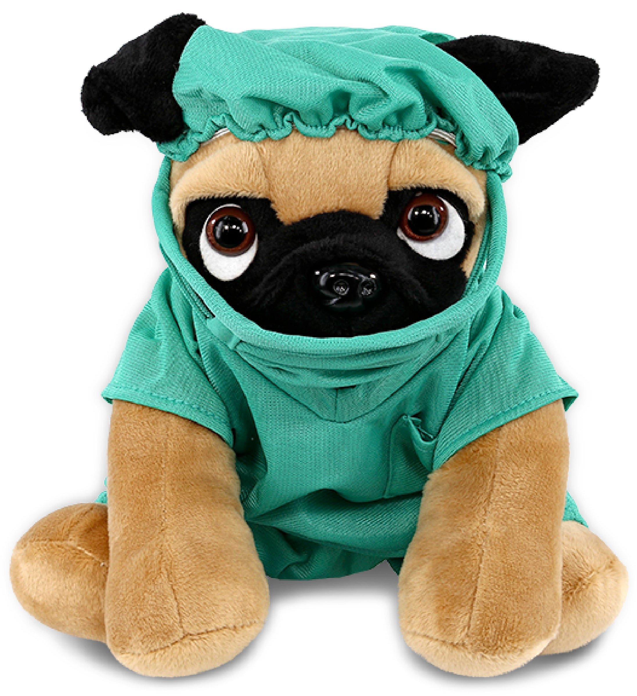 PLUSH DOCTOR - PLUSH - PUG DOG 8"