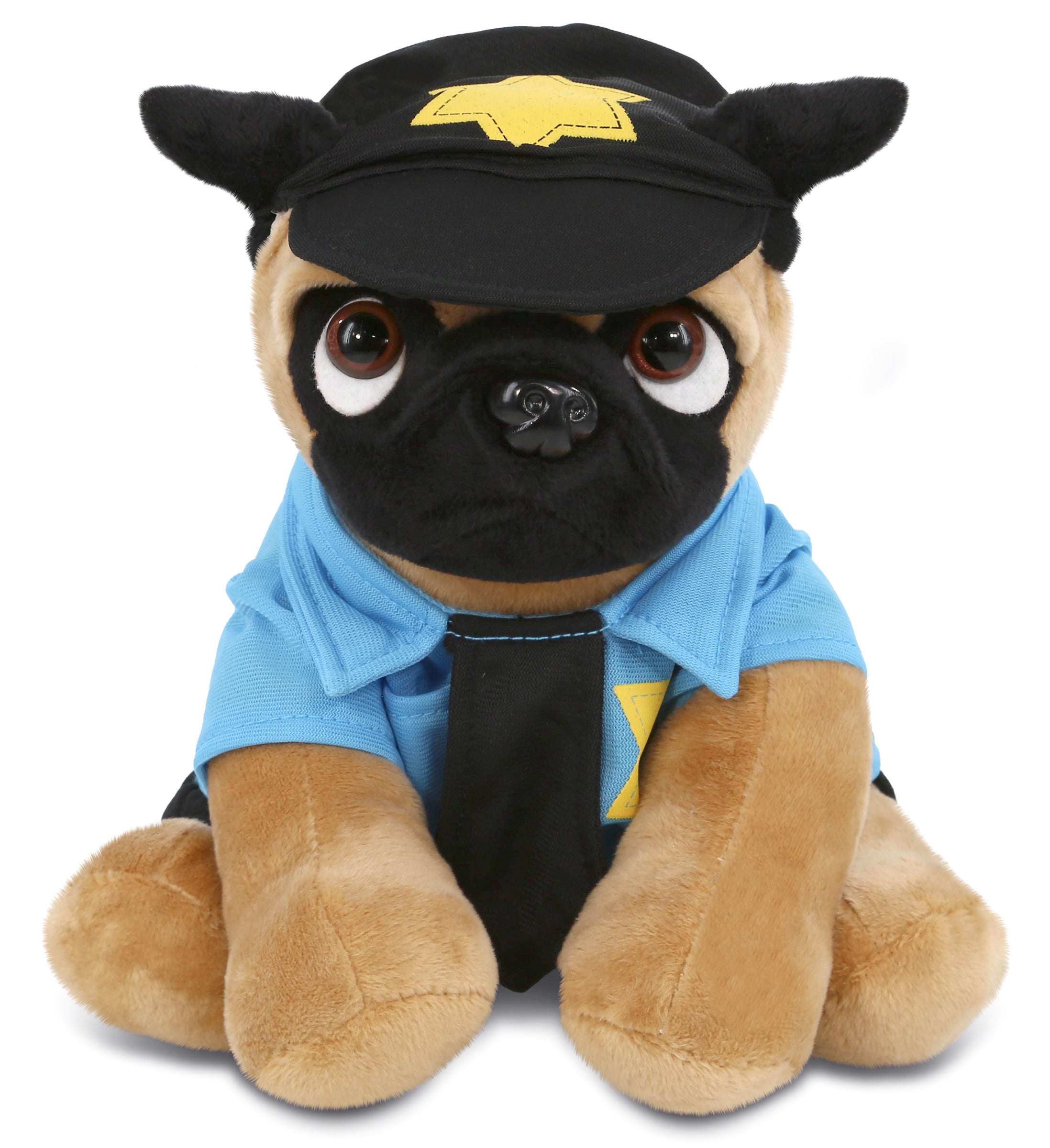 PLUSH POLICE - PLUSH - PUG DOG 8"