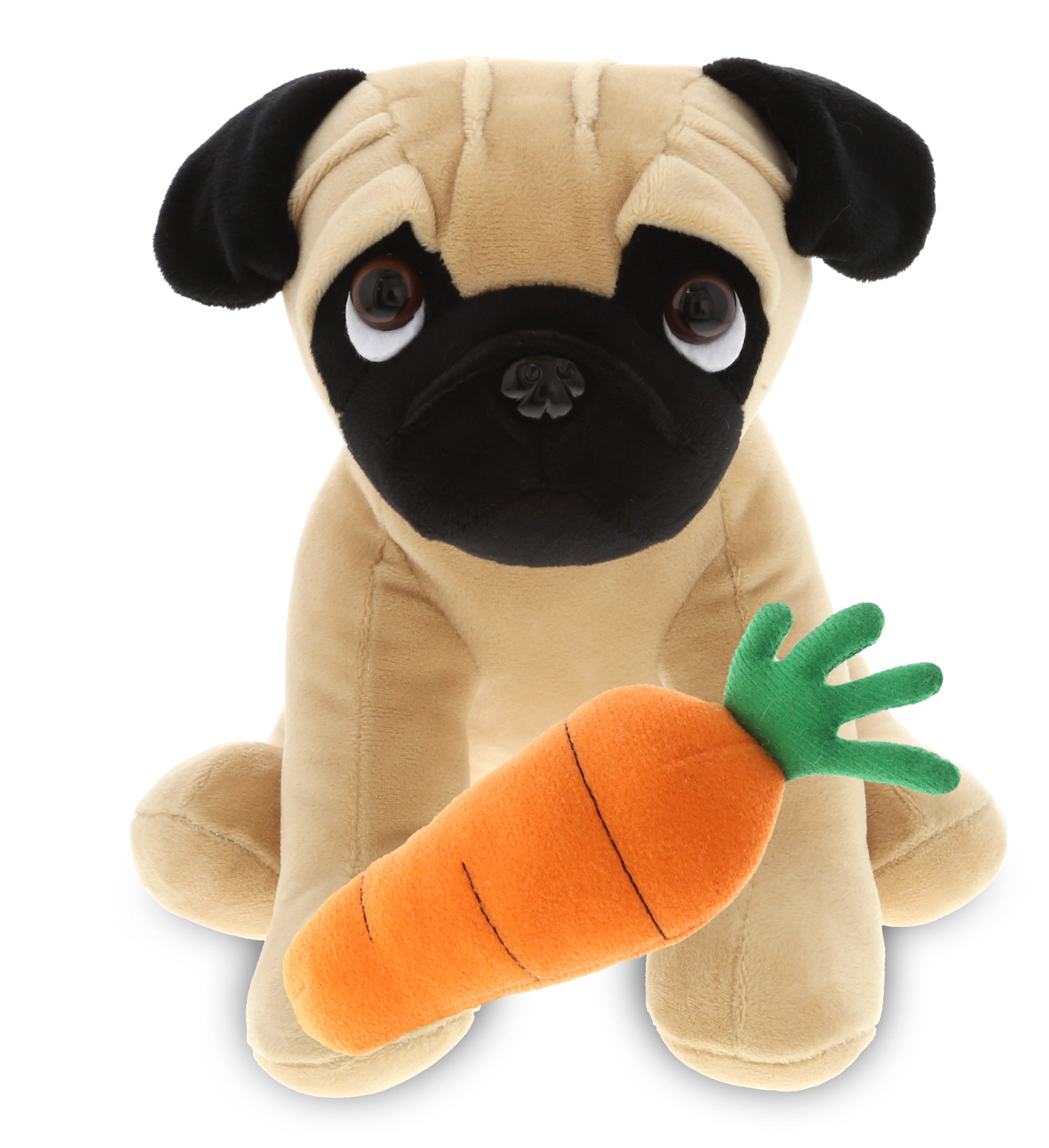 PLUSH CARROT - PLUSH - PUG DOG 8"