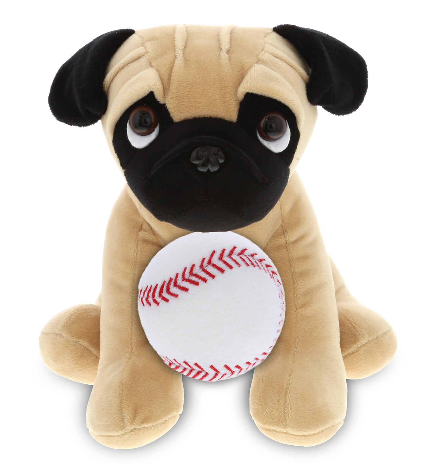 PLUSH BASEBALL - PLUSH - PUG DOG 8"