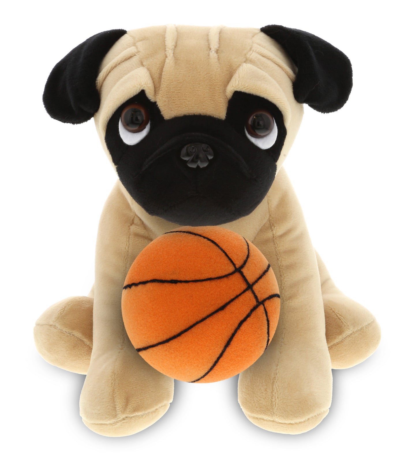 PLUSH BASKETBALL - PLUSH - PUG DOG 8"