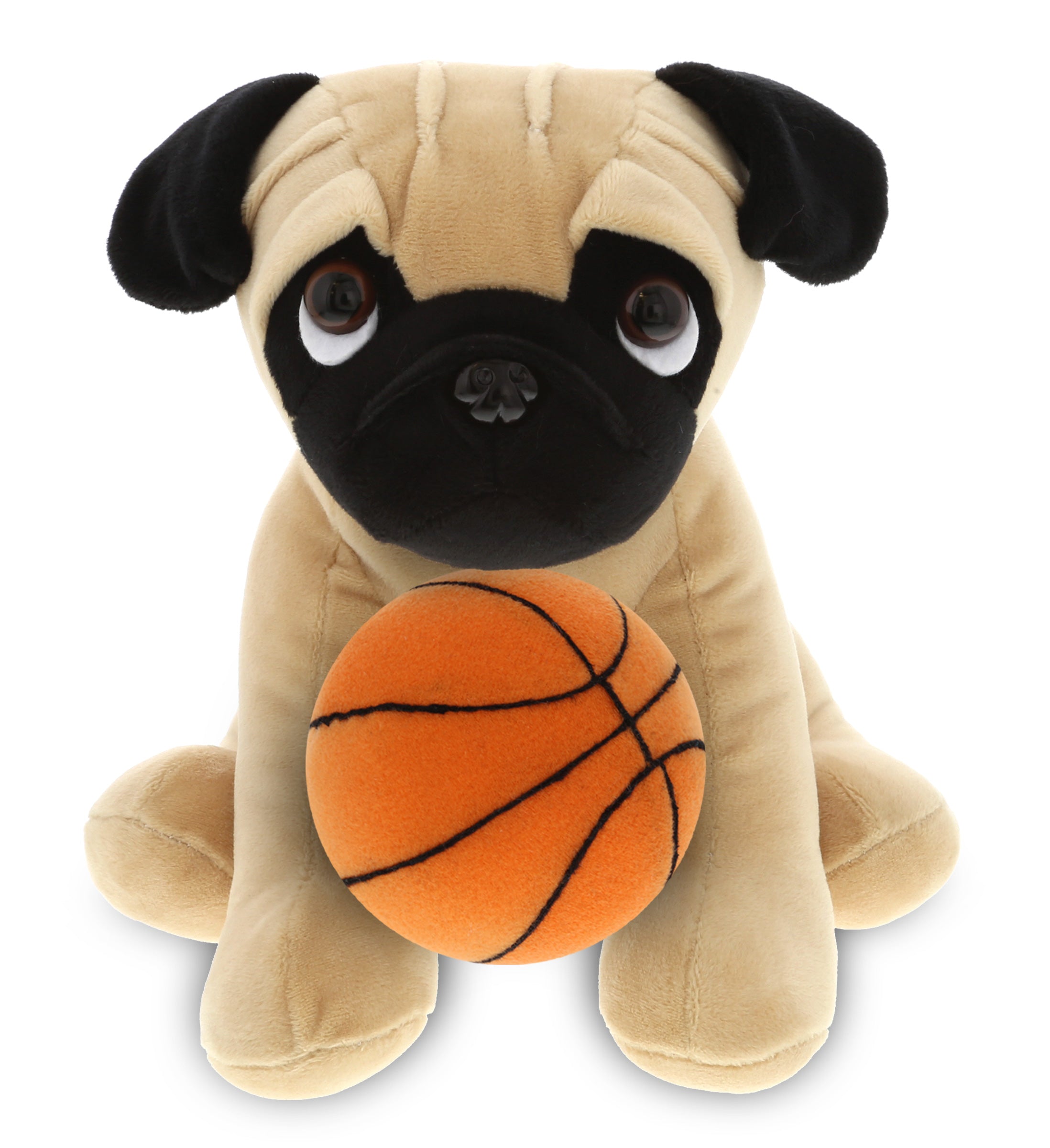PLUSH BASKETBALL - PLUSH - PUG DOG 8"