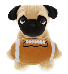 PLUSH - PUG DOG 8" With Football Plush