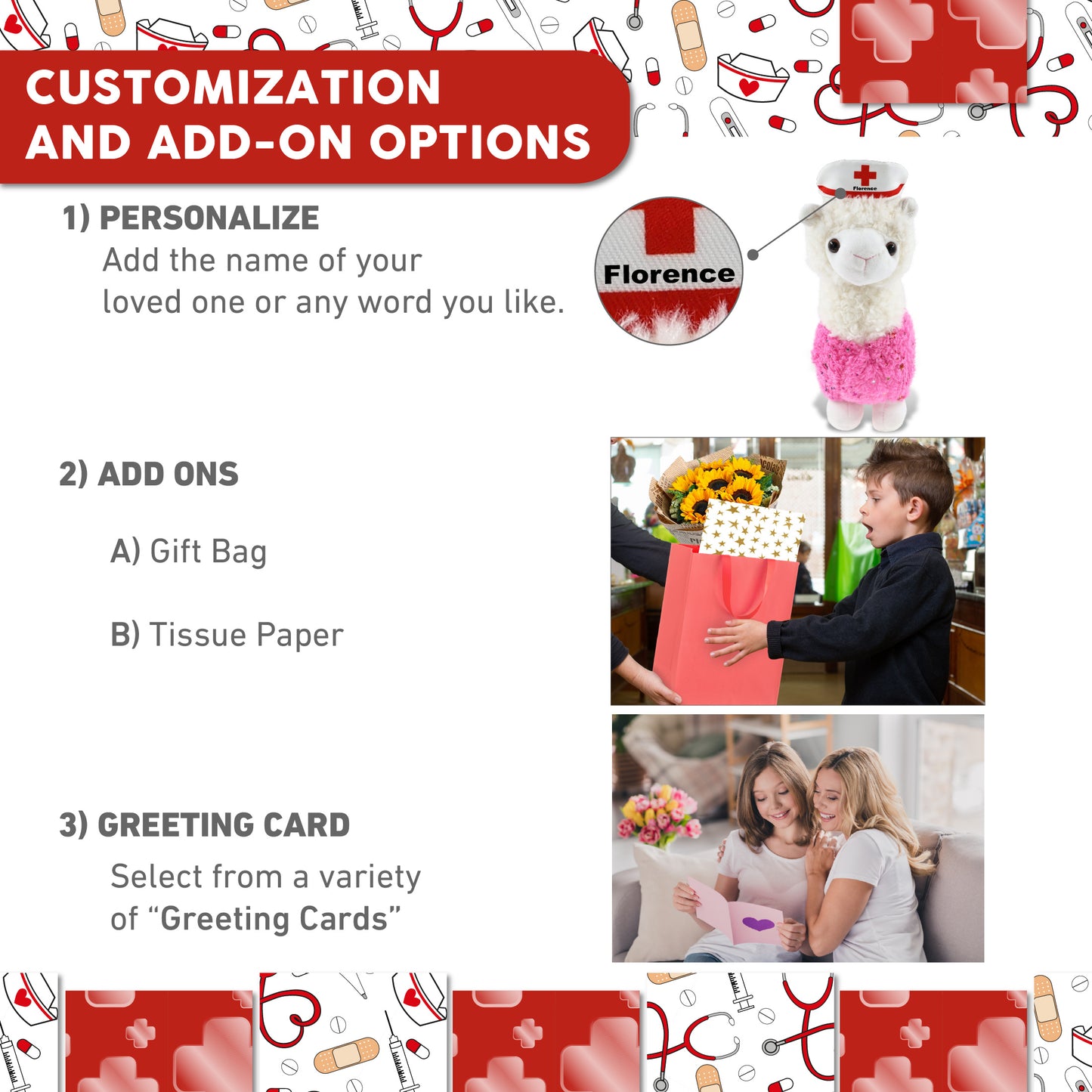 PLUSH - SPARKLE PINK LLAMA NURSE