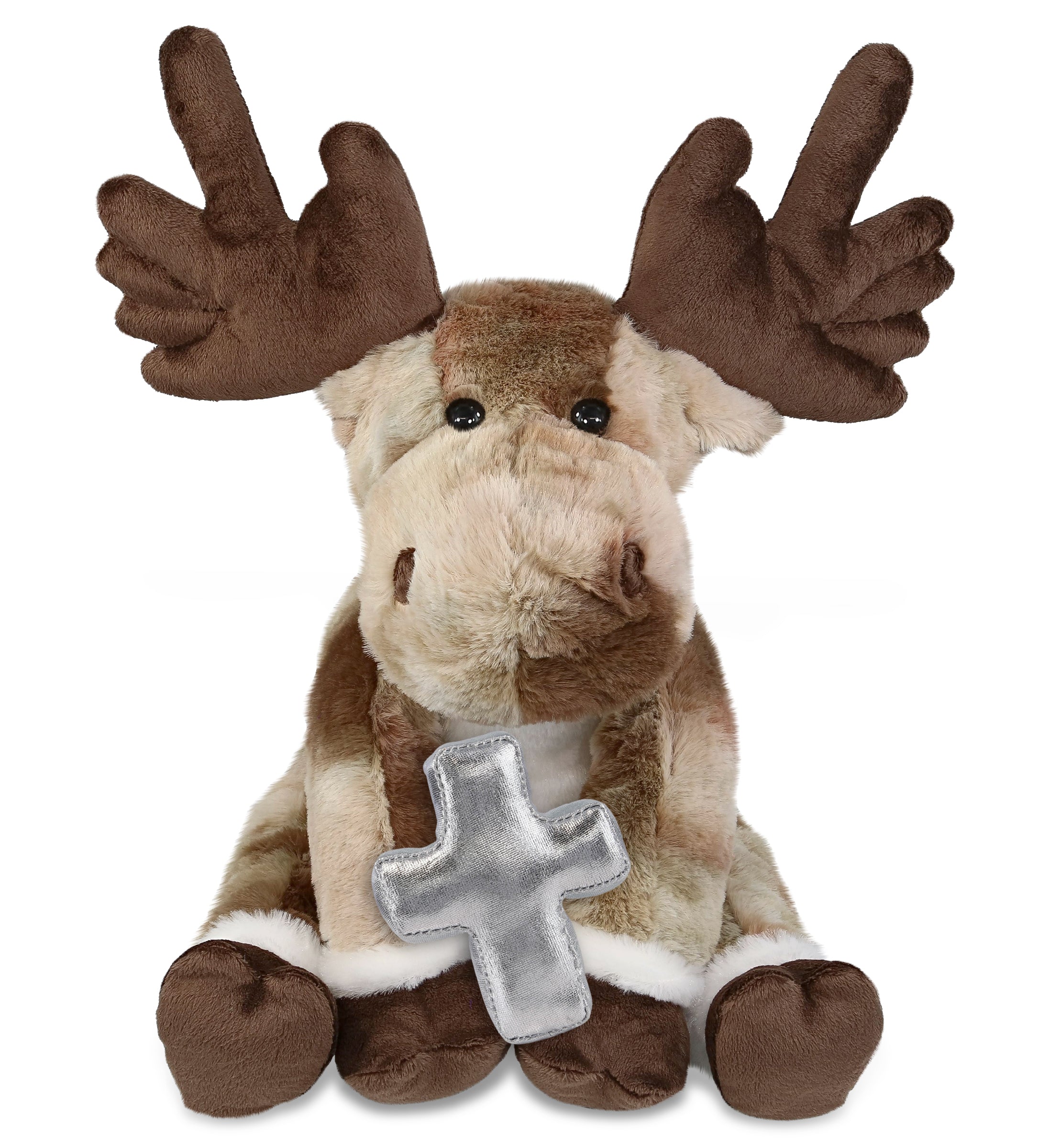 PLUSH CROSS - SUPER SOFT PLUSH - FOREST FLOPPY MOOSE 10.5"