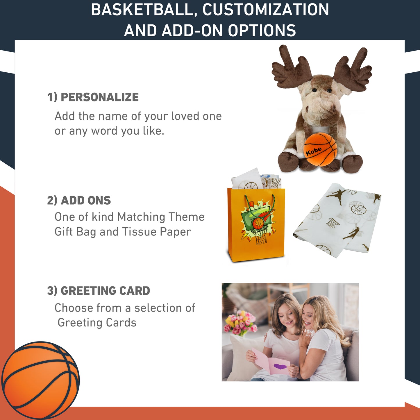 SUPER SOFT PLUSH - FOREST FLOPPY MOOSE 10.5" WITH BASKETBALL PLUSH