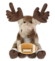 SUPER SOFT PLUSH - FOREST FLOPPY MOOSE 10.5" WITH FOOTBALL PLUSH
