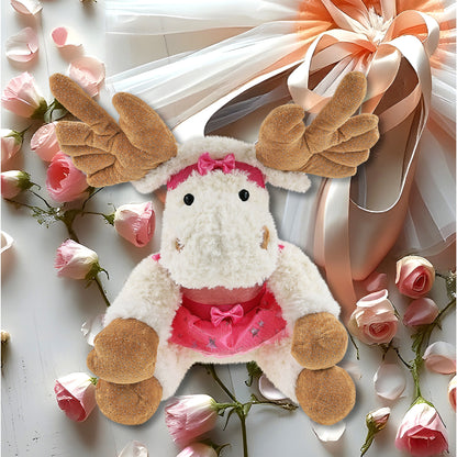 SUPER SOFT PLUSH - FANCY FLOPPY MOOSE 10.5" BALLERINA
