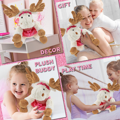 SUPER SOFT PLUSH - FANCY FLOPPY MOOSE 10.5" BALLERINA