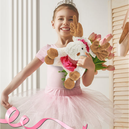 SUPER SOFT PLUSH - FANCY FLOPPY MOOSE 10.5" BALLERINA